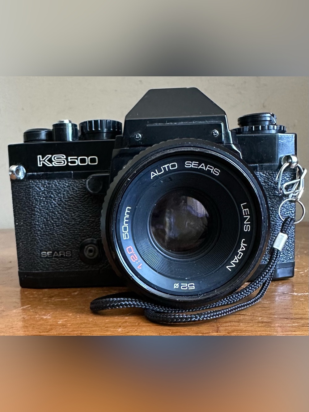 Vintage Ricoh Sears KS500 35mm SLR Film Camera w/50mm Lens Japan